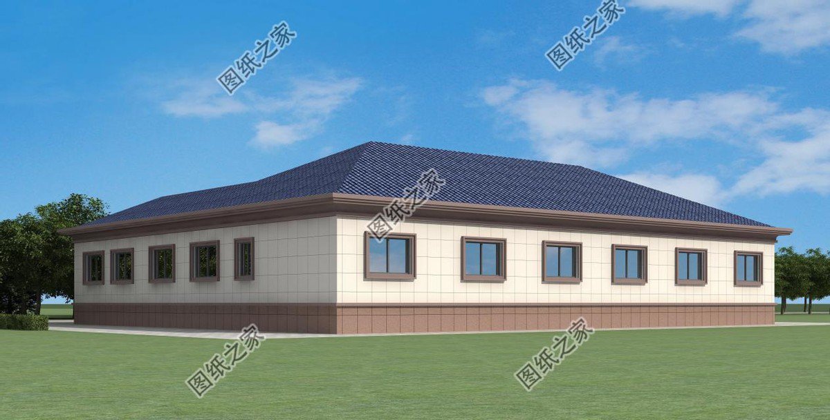 一層合院農(nóng)村別墅設(shè)計，一家人住在一起，非常有氣氛