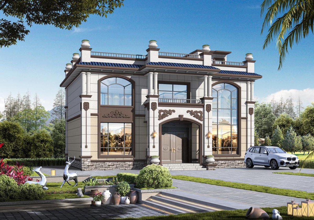 平屋頂農(nóng)村別墅設計，施工難度較小，實用性更強