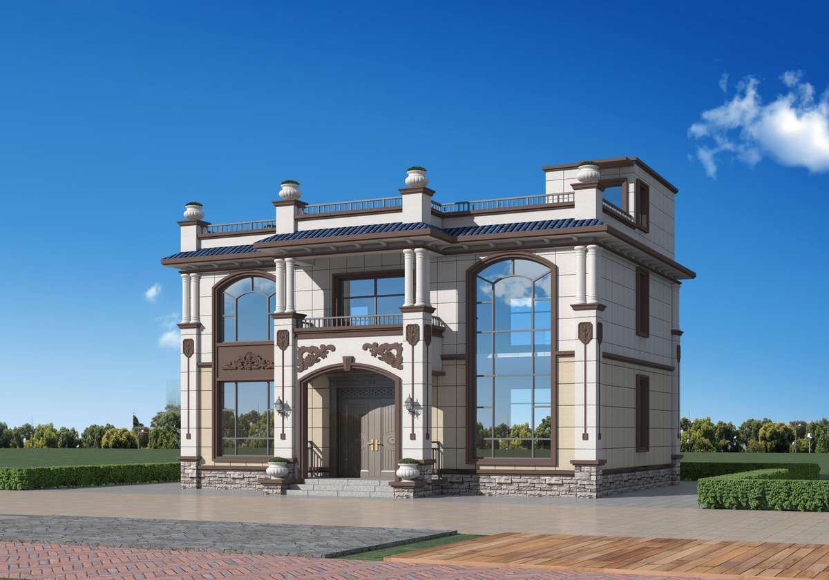 平屋頂農(nóng)村別墅設計，施工難度較小，實用性更強