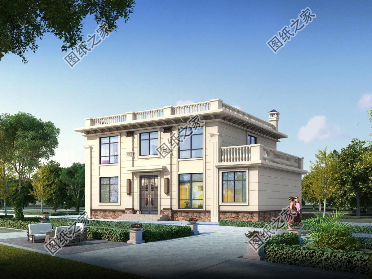 平屋頂農(nóng)村別墅設計，施工難度較小，實用性更強