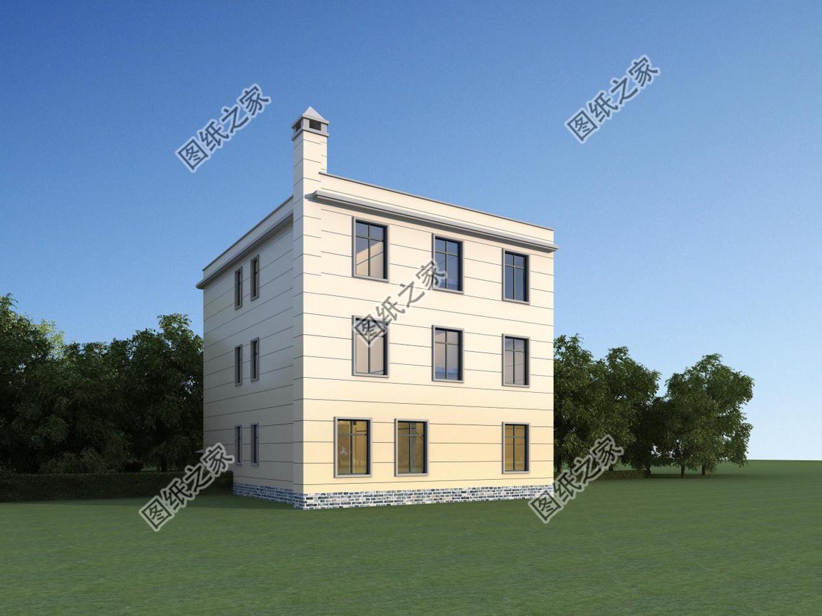 平屋頂農(nóng)村別墅設計，施工難度較小，實用性更強