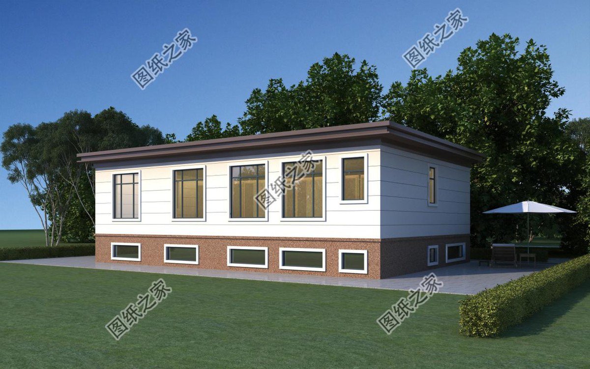 平屋頂農(nóng)村別墅設計，施工難度較小，實用性更強