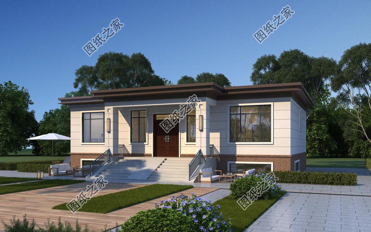 平屋頂農(nóng)村別墅設計，施工難度較小，實用性更強