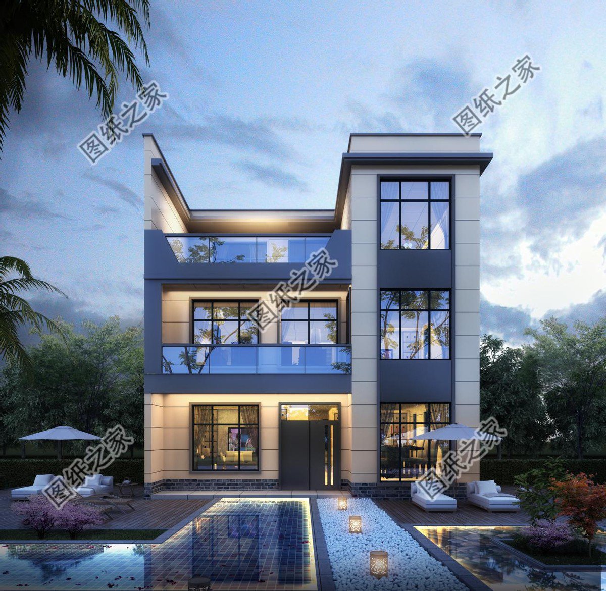 平屋頂農(nóng)村別墅設計，施工難度較小，實用性更強