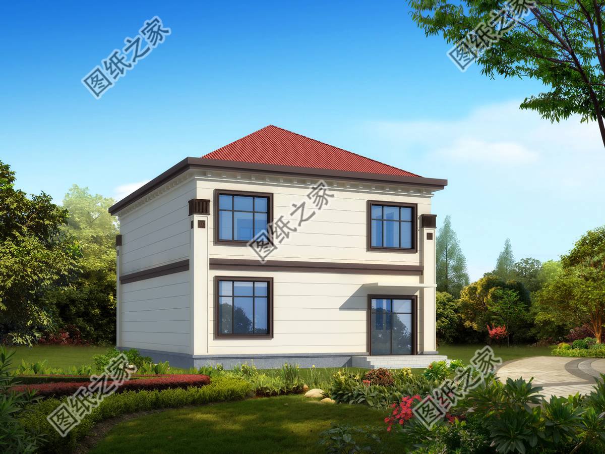 紅瓦配米白墻，溫馨別墅設(shè)計(jì)，帶給你家的享受快來(lái)看看吧