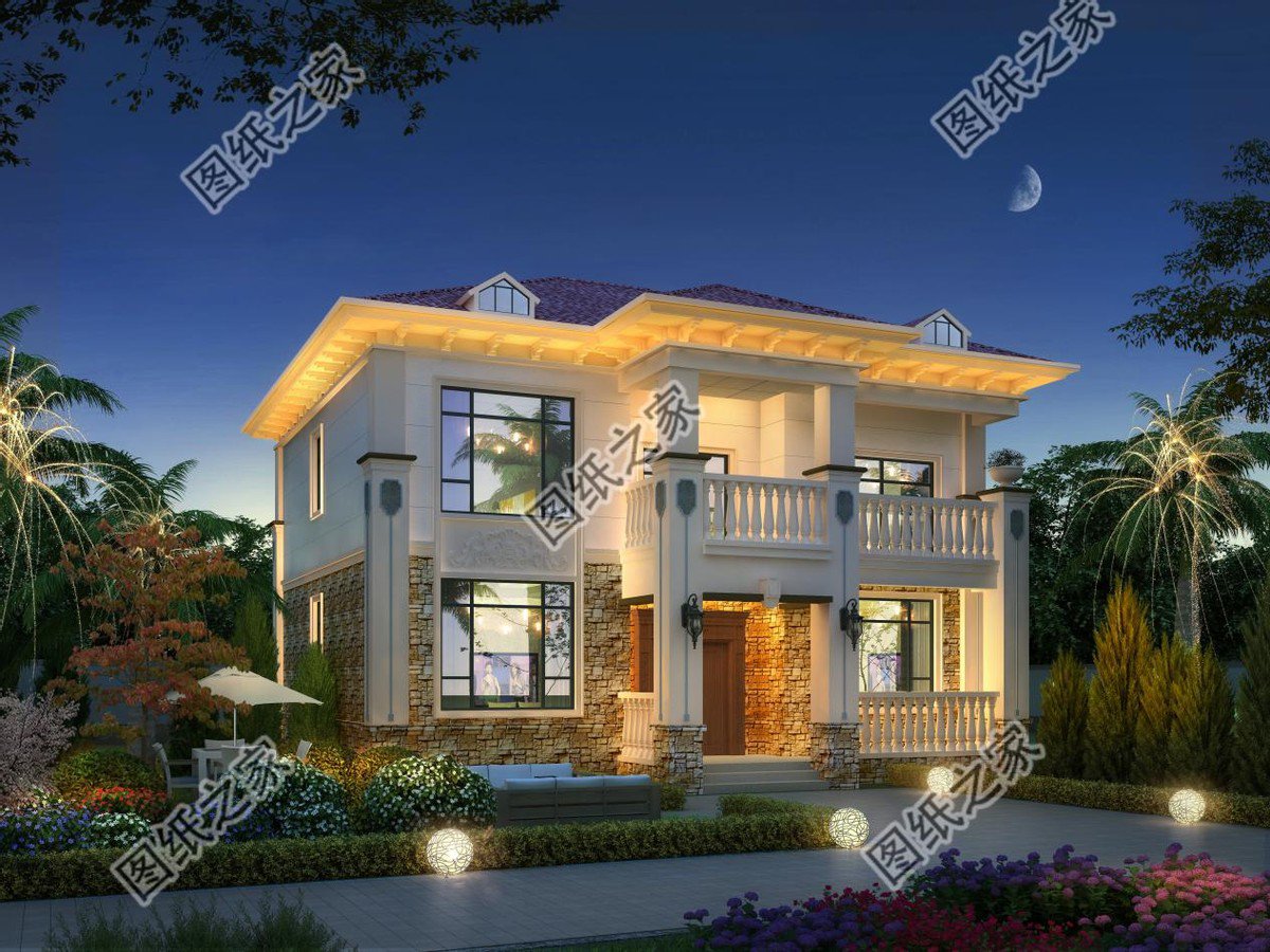 紅瓦配米白墻，溫馨別墅設(shè)計(jì)，帶給你家的享受快來(lái)看看吧