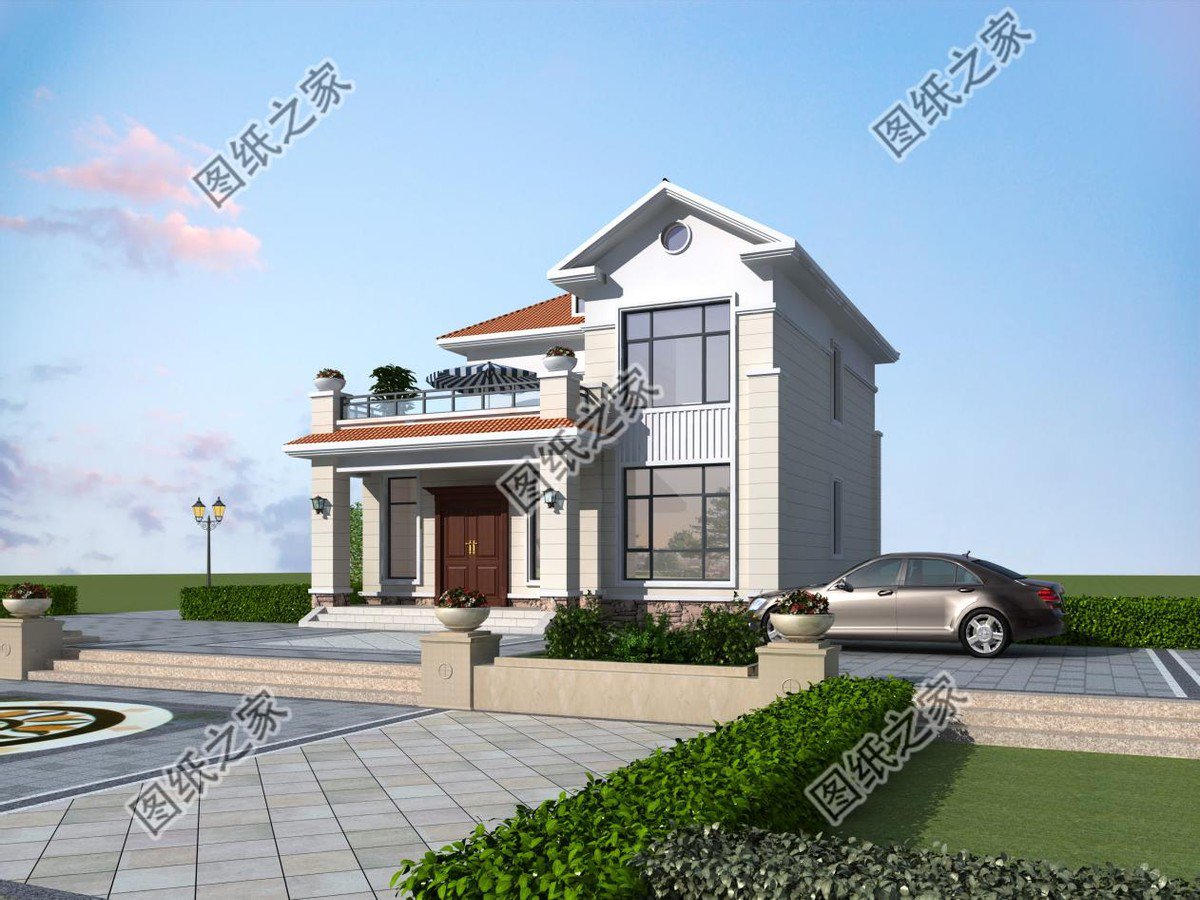 紅瓦配米白墻，溫馨別墅設(shè)計(jì)，帶給你家的享受快來(lái)看看吧