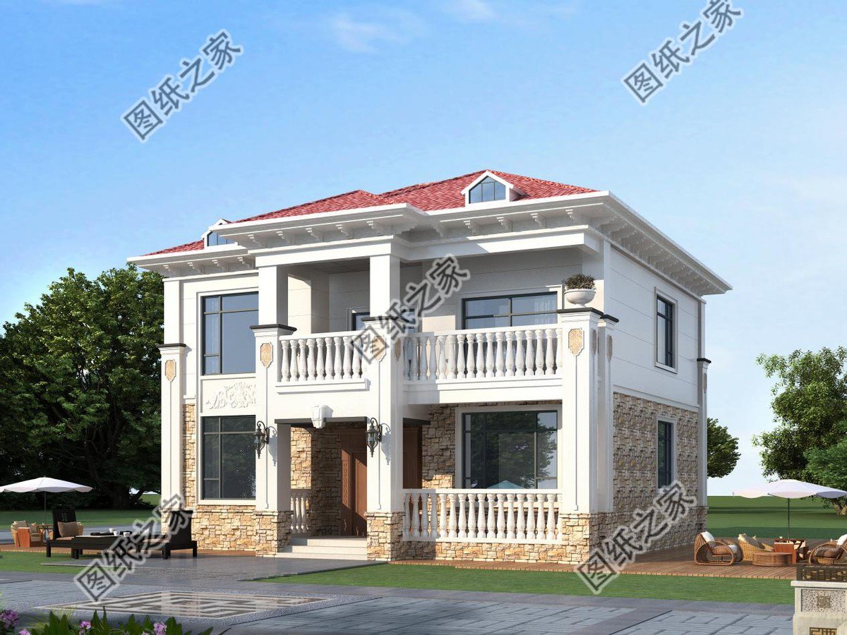 紅瓦配米白墻，溫馨別墅設(shè)計(jì)，帶給你家的享受快來(lái)看看吧