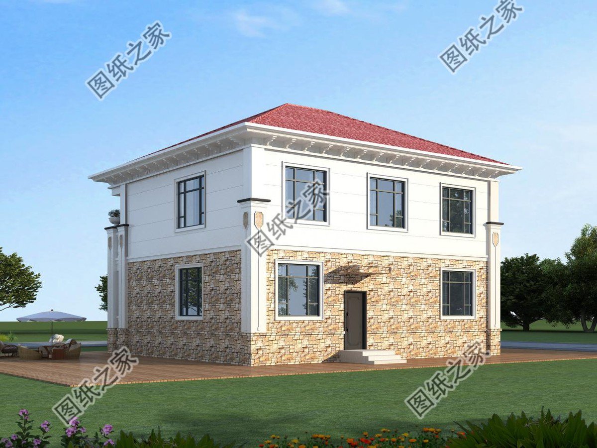 紅瓦配米白墻，溫馨別墅設(shè)計(jì)，帶給你家的享受快來(lái)看看吧