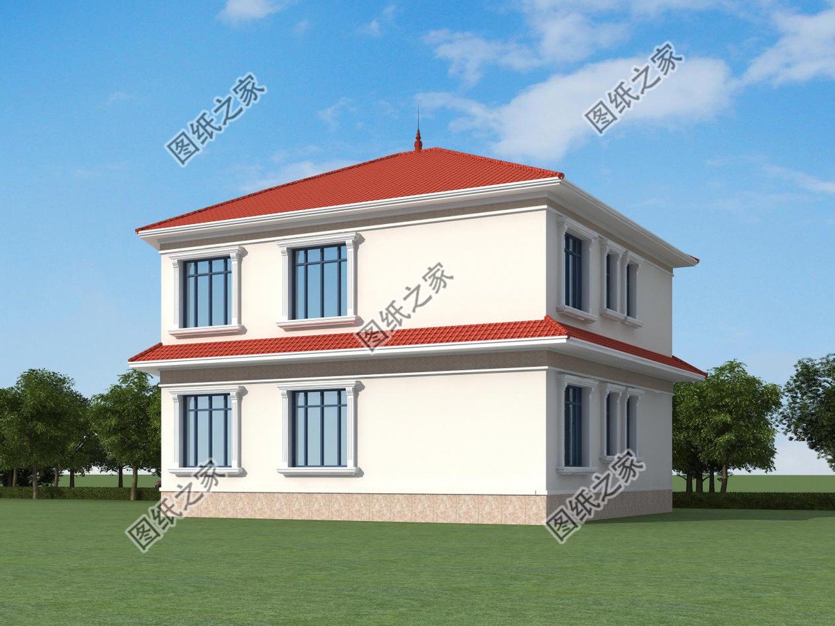 紅瓦配米白墻，溫馨別墅設(shè)計(jì)，帶給你家的享受快來(lái)看看吧