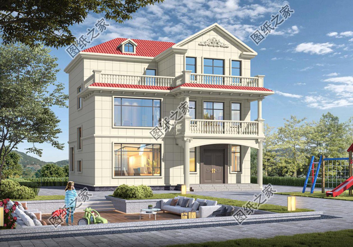 高端大氣的農(nóng)村別墅設(shè)計(jì)，富麗堂皇般的外觀，多少業(yè)主夢(mèng)中的家園