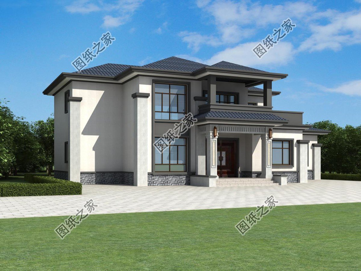 新中式農(nóng)村別墅設(shè)計，回老家建上一棟，盡顯大氣