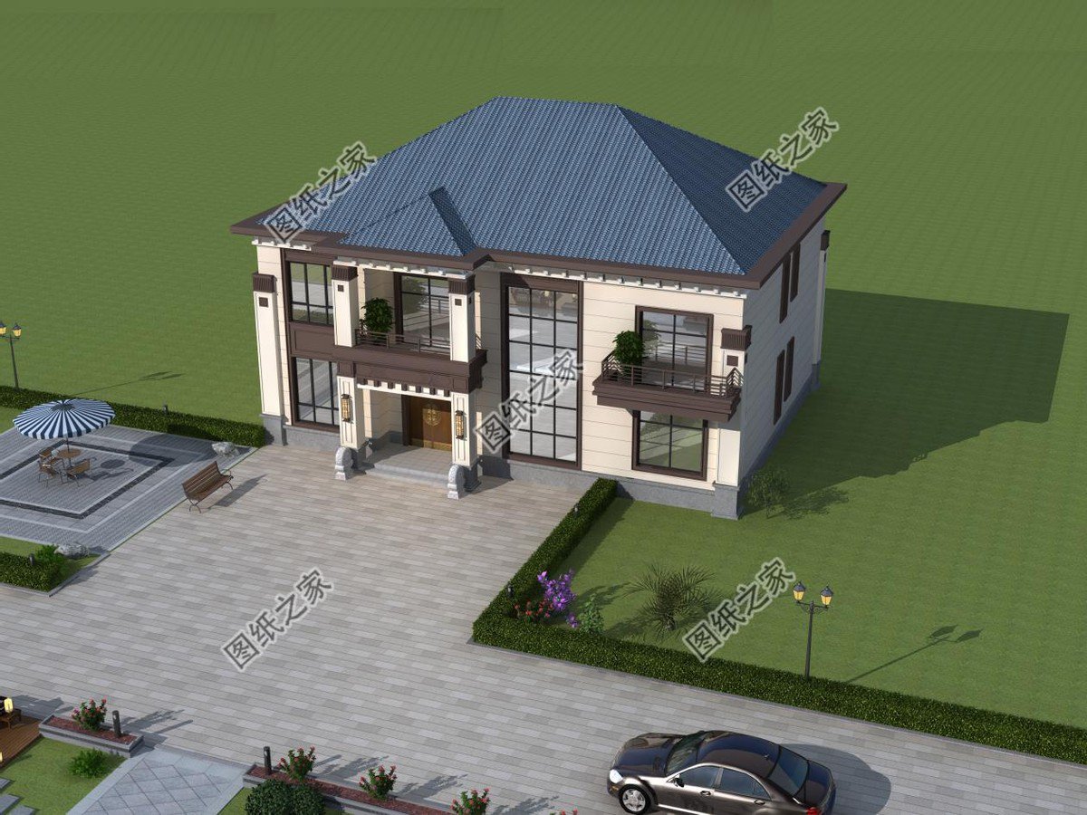 新中式農(nóng)村別墅設(shè)計，回老家建上一棟，盡顯大氣