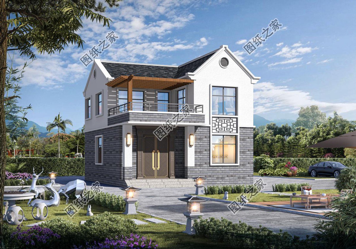 新中式農(nóng)村別墅設(shè)計，回老家建上一棟，盡顯大氣