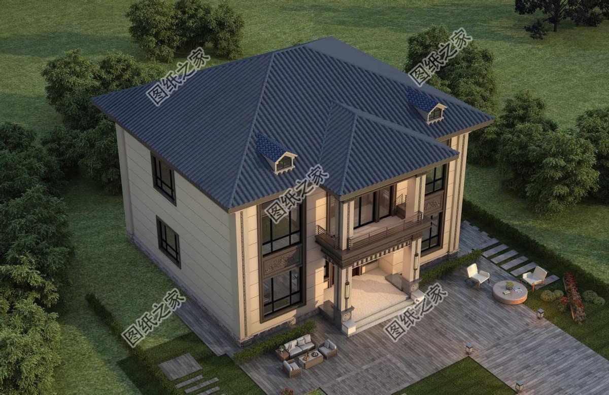 新中式農(nóng)村別墅設(shè)計，回老家建上一棟，盡顯大氣