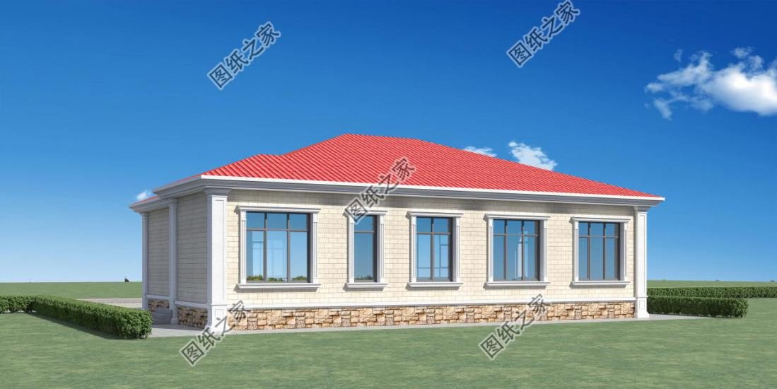 4款農村歐式一層別墅設計，外觀簡約好看造價不高還實用