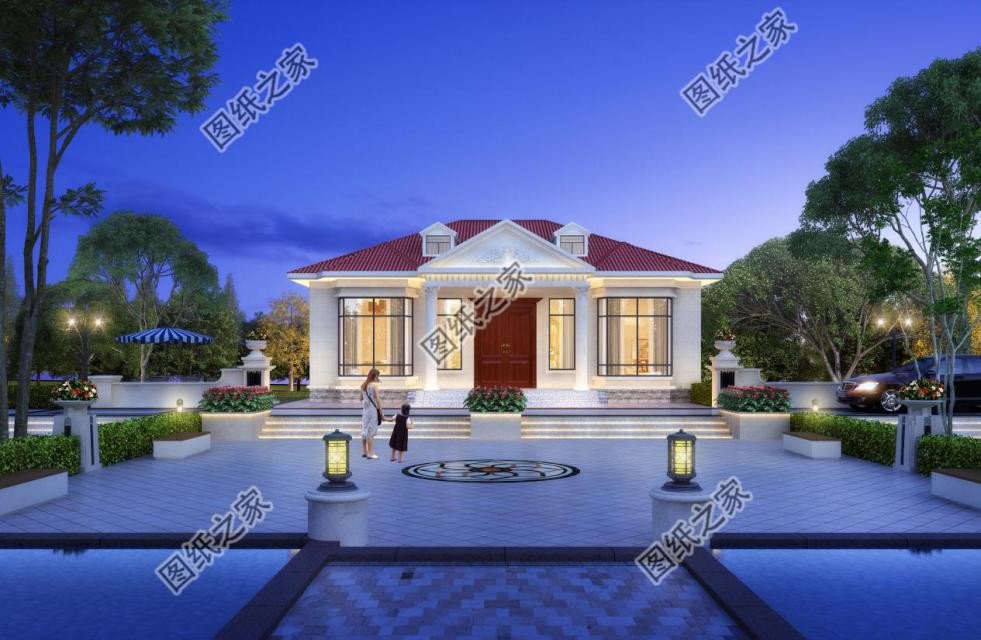 4款農村歐式一層別墅設計，外觀簡約好看造價不高還實用