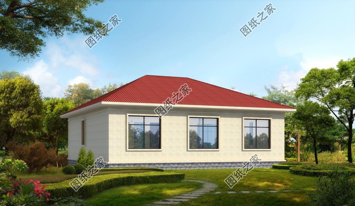 4款農村歐式一層別墅設計，外觀簡約好看造價不高還實用