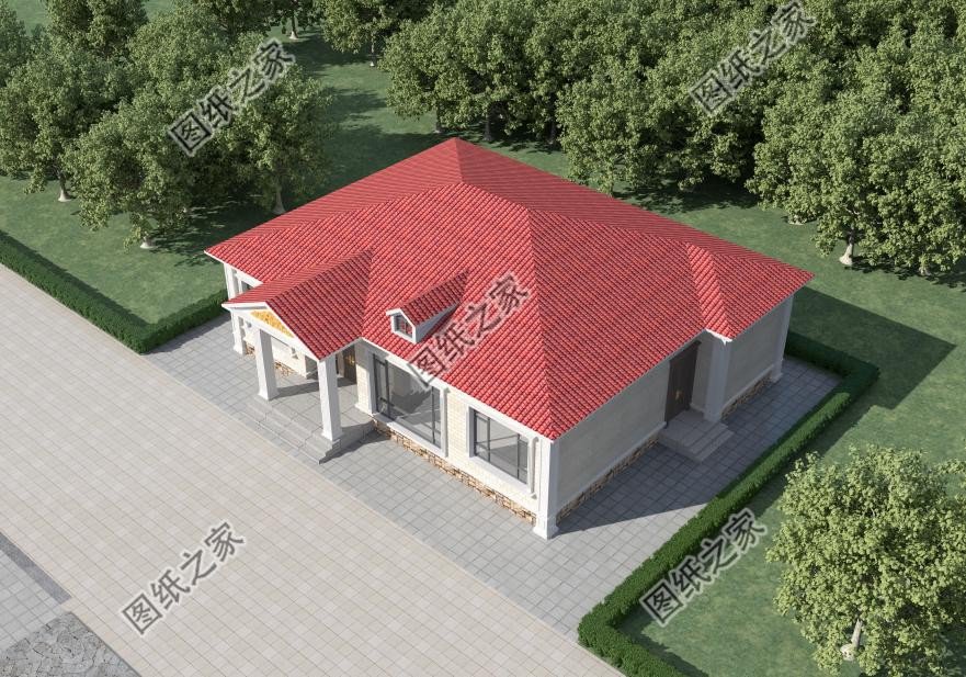 4款農村歐式一層別墅設計，外觀簡約好看造價不高還實用