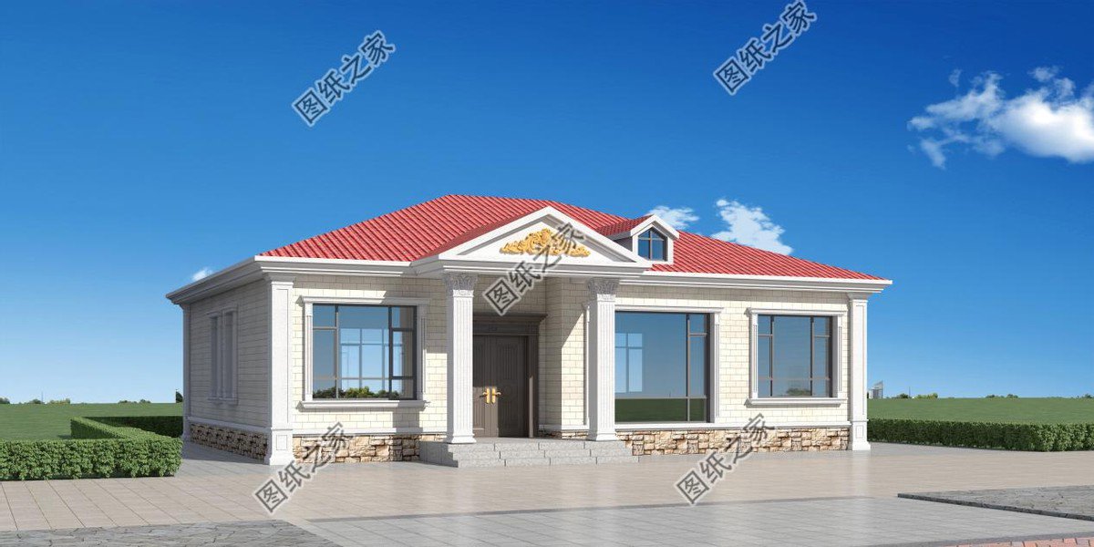 4款農村歐式一層別墅設計，外觀簡約好看造價不高還實用