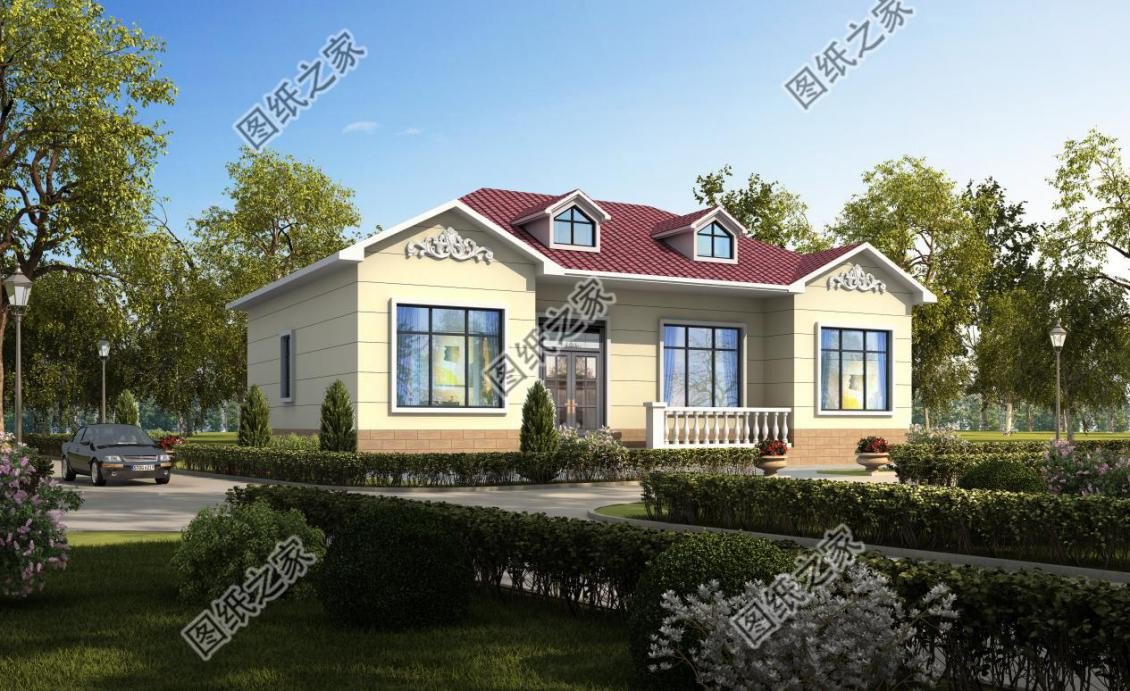 4款農村歐式一層別墅設計，外觀簡約好看造價不高還實用