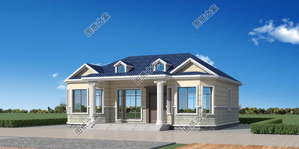 4款農村歐式一層別墅設計，外觀簡約好看造價不高還實用