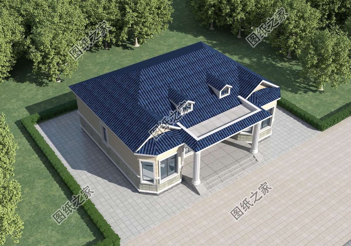 4款農村歐式一層別墅設計，外觀簡約好看造價不高還實用