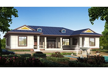 中式一層三合院農(nóng)村別墅設(shè)計(jì)圖，外觀設(shè)計(jì)得好同樣很大氣