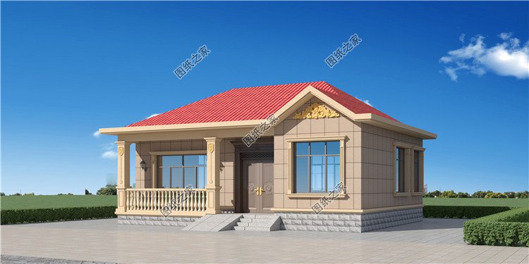 簡(jiǎn)單經(jīng)濟(jì)一層自建養(yǎng)老房外觀(guān)圖