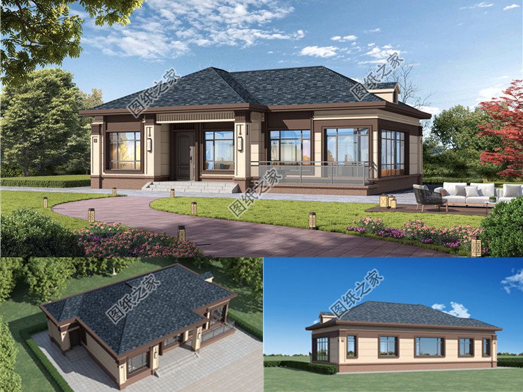 居家養(yǎng)老一層別墅設(shè)計(jì)圖效果圖