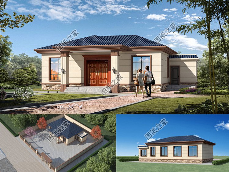 農(nóng)村一層小別墅設(shè)計(jì)圖效果圖