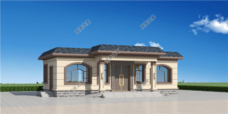 一層平頂別墅設計圖外觀圖