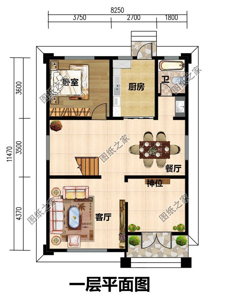 小戶型三層農(nóng)村別墅設計，巧妙地設計提升屋內(nèi)空間利用率