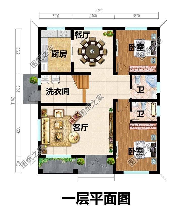小戶型三層農(nóng)村別墅設計，巧妙地設計提升屋內(nèi)空間利用率