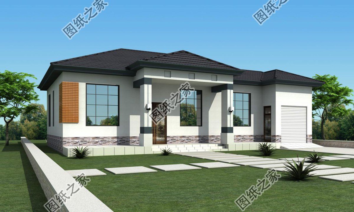 農(nóng)村一層別墅帶車庫設(shè)計(jì)，實(shí)用接地氣，現(xiàn)在農(nóng)村建房必不可少