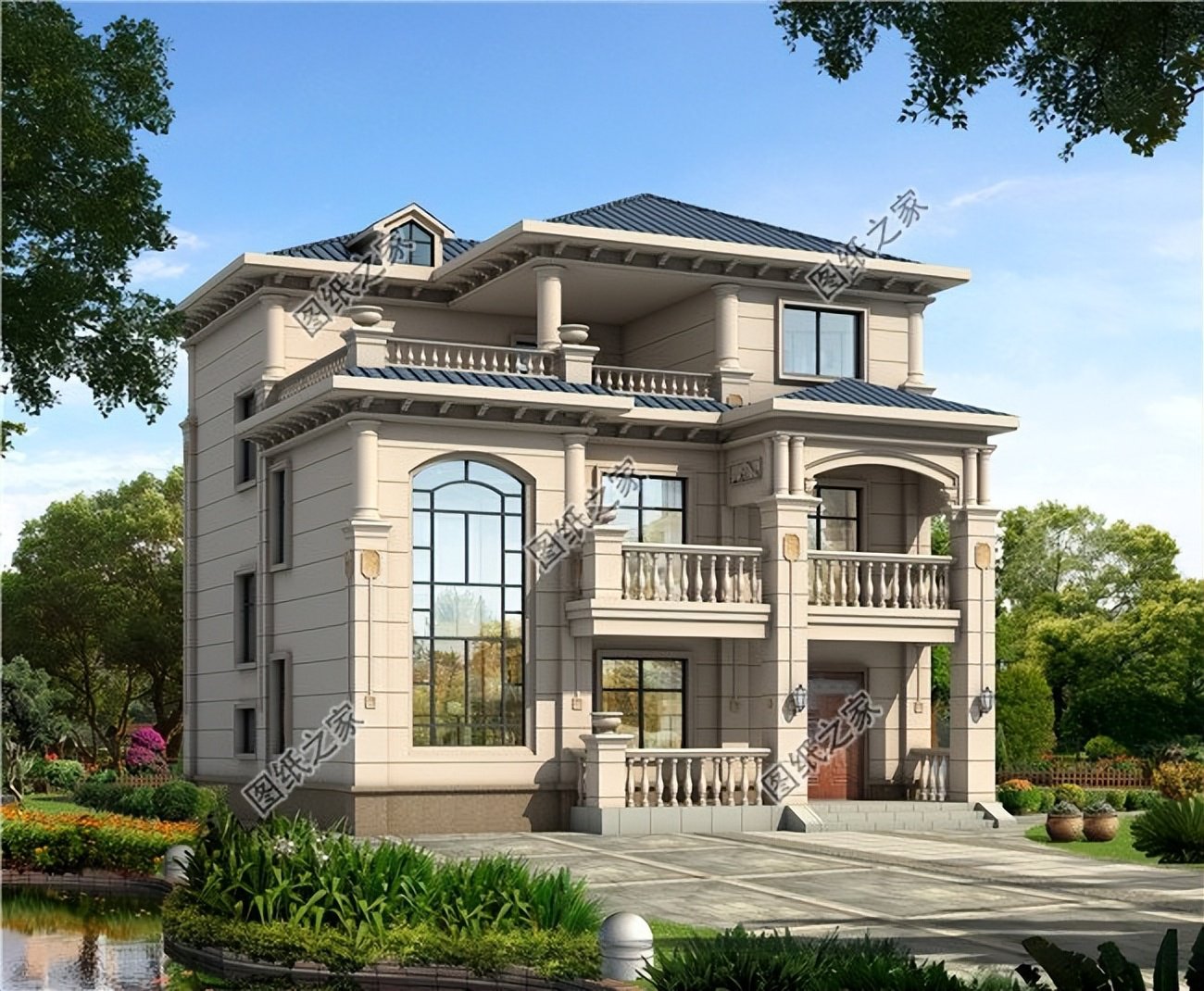 三層農(nóng)村自建房設計，高大貴氣的象征，十分有氣勢