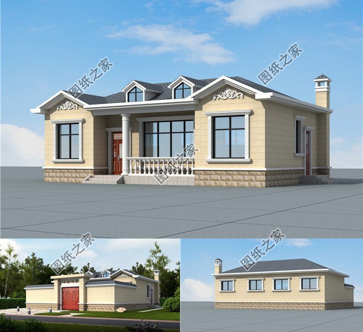 農(nóng)村一層自建房設(shè)計，外觀配色簡單好看，內(nèi)部布局更適合大眾