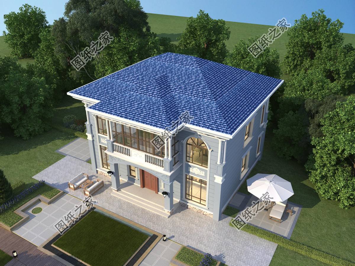 3款對(duì)稱歐式農(nóng)村別墅設(shè)計(jì)，外觀經(jīng)典耐看，建在老家最合適