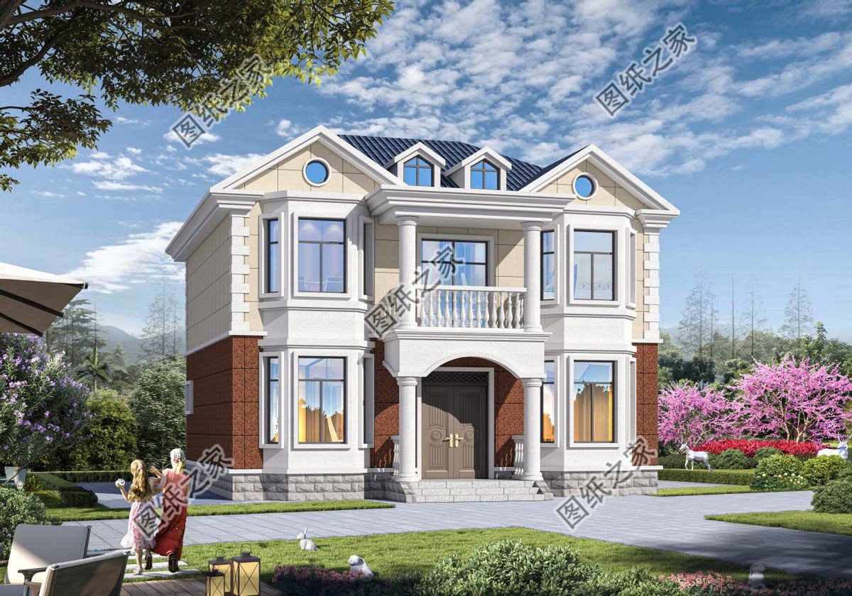 3款對(duì)稱歐式農(nóng)村別墅設(shè)計(jì)，外觀經(jīng)典耐看，建在老家最合適