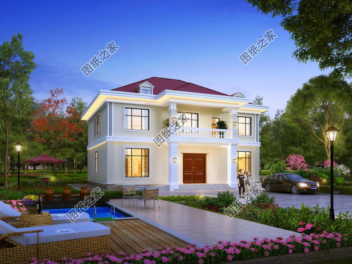 3款對(duì)稱歐式農(nóng)村別墅設(shè)計(jì)，外觀經(jīng)典耐看，建在老家最合適