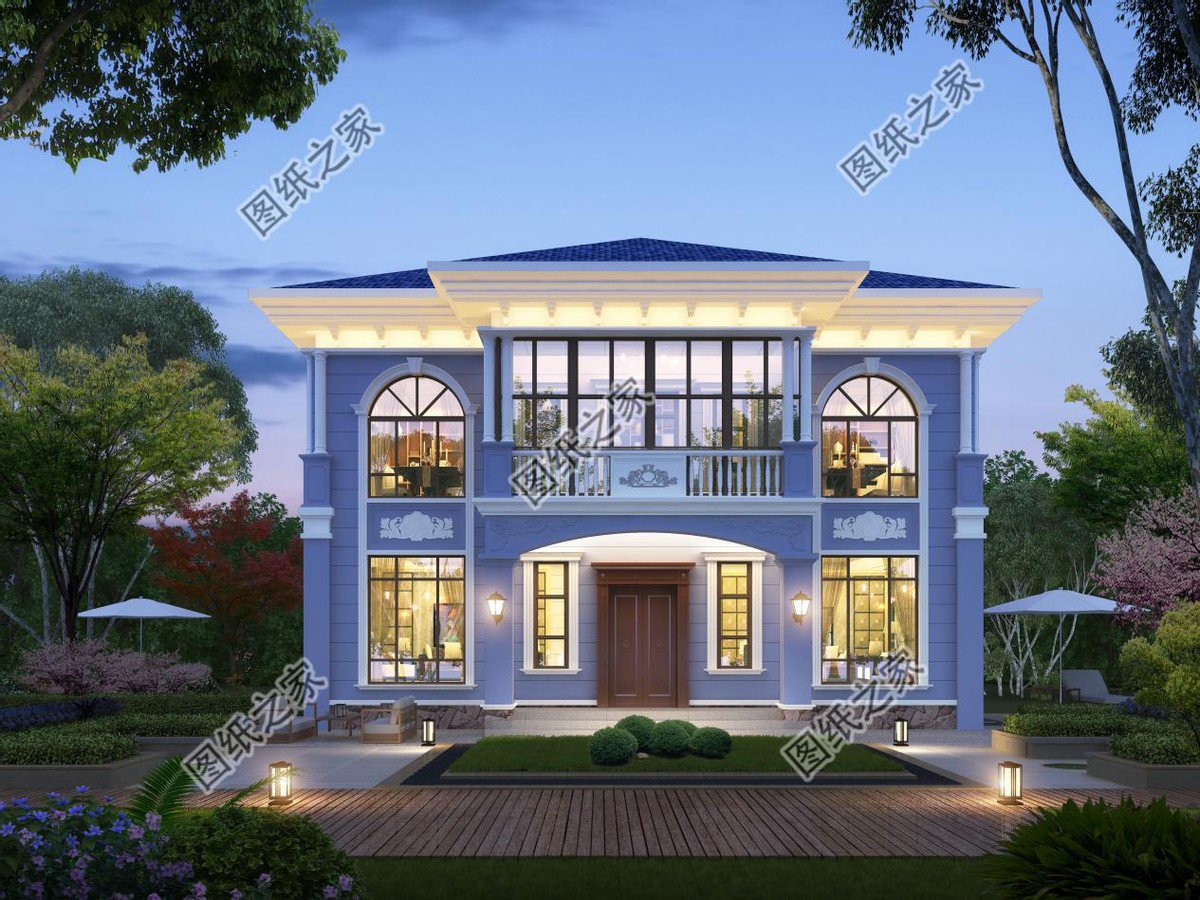 3款對(duì)稱歐式農(nóng)村別墅設(shè)計(jì)，外觀經(jīng)典耐看，建在老家最合適