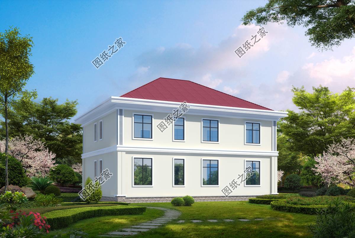 3款對(duì)稱歐式農(nóng)村別墅設(shè)計(jì)，外觀經(jīng)典耐看，建在老家最合適