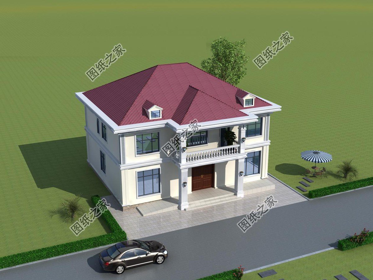 3款對(duì)稱歐式農(nóng)村別墅設(shè)計(jì)，外觀經(jīng)典耐看，建在老家最合適