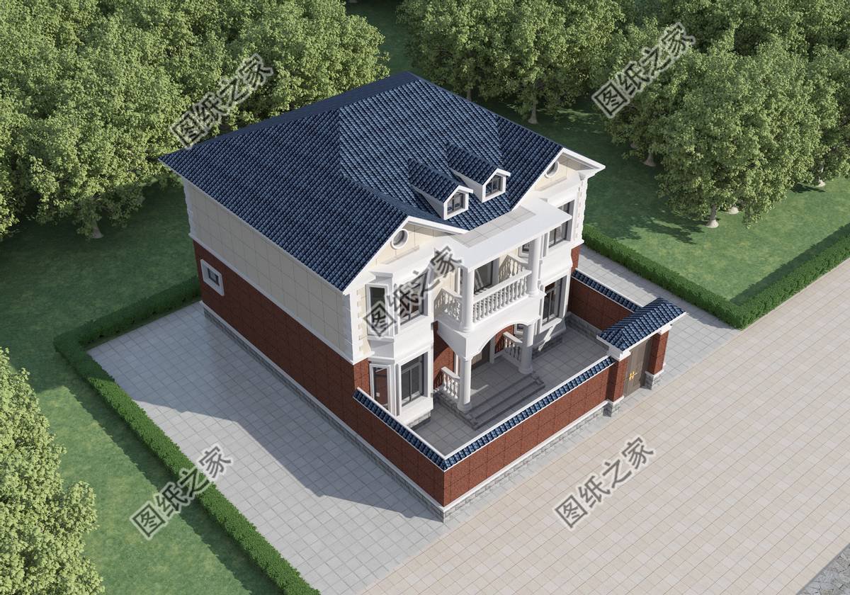 3款對(duì)稱歐式農(nóng)村別墅設(shè)計(jì)，外觀經(jīng)典耐看，建在老家最合適