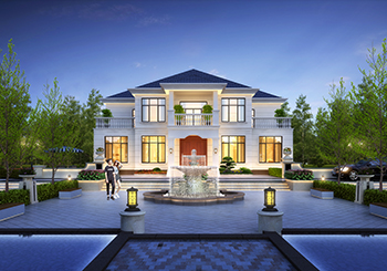 200平米二層五間對稱式造型別墅，秒治愈強迫癥患者