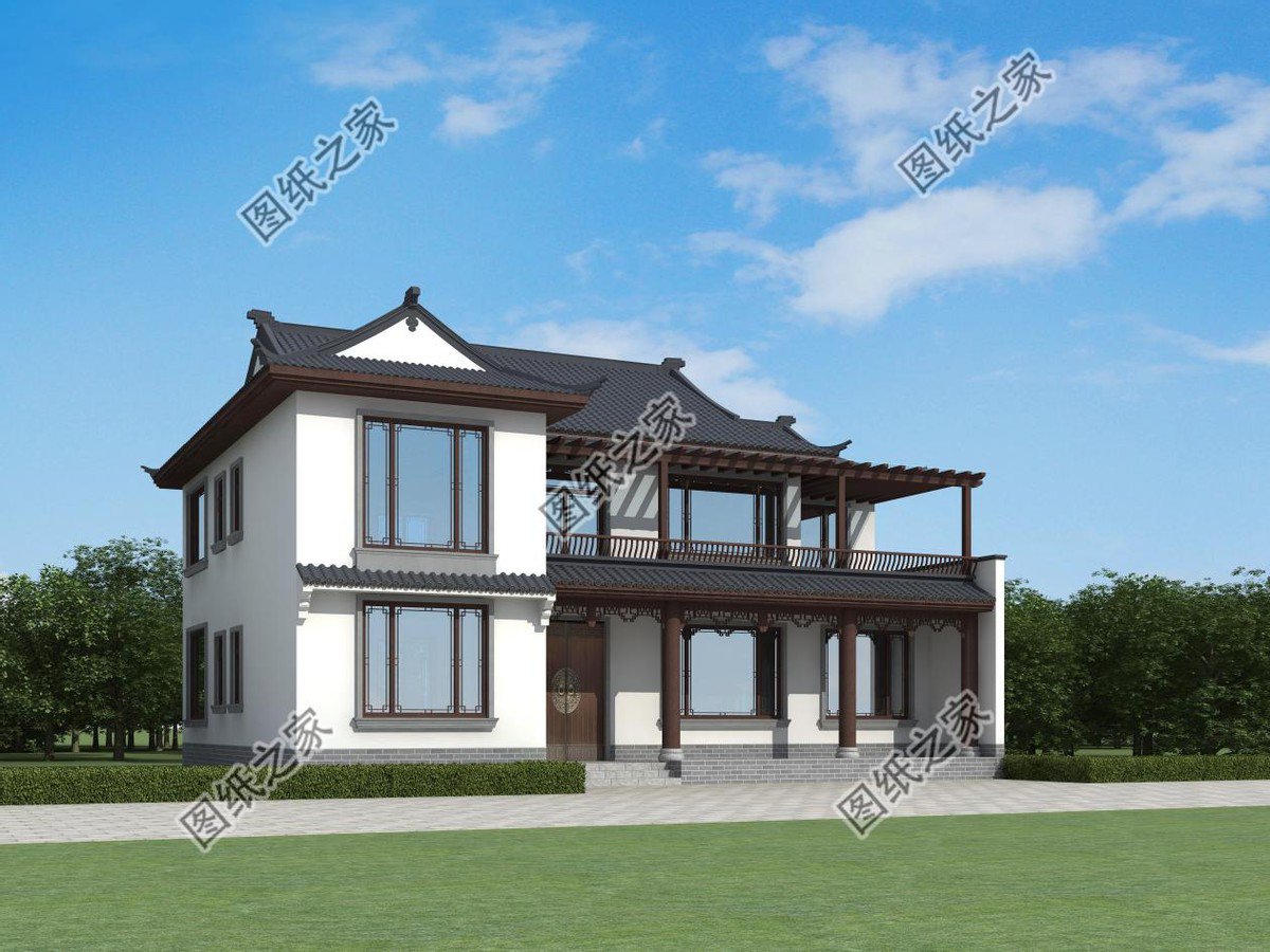 中式別墅設(shè)計(jì)，白墻黛瓦勾畫(huà)的美感，城里人看了都羨慕