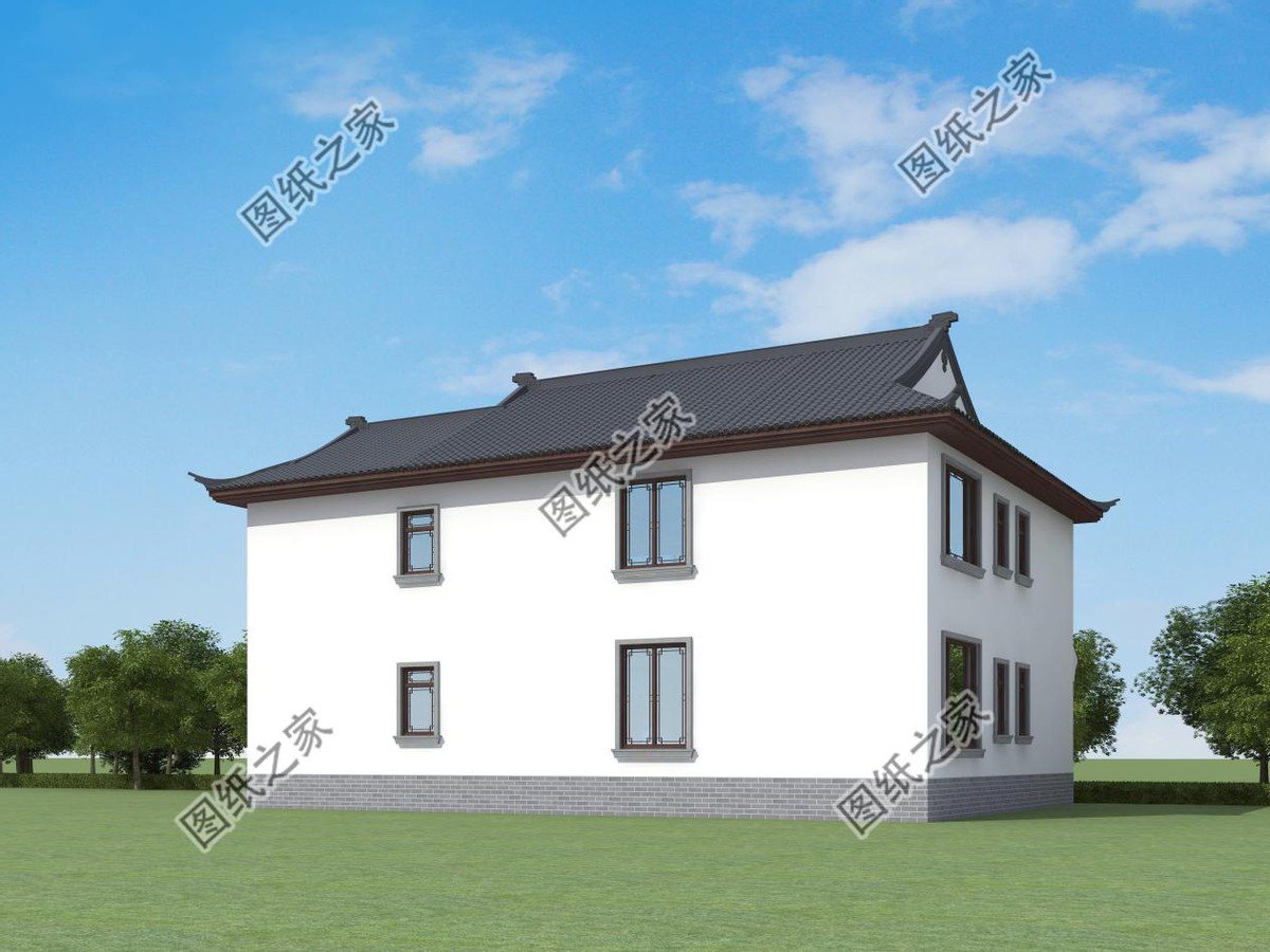 中式別墅設(shè)計(jì)，白墻黛瓦勾畫(huà)的美感，城里人看了都羨慕