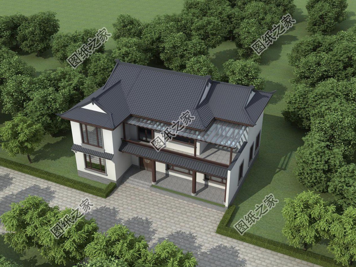 中式別墅設(shè)計(jì)，白墻黛瓦勾畫(huà)的美感，城里人看了都羨慕