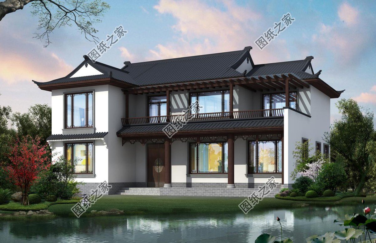 中式別墅設(shè)計(jì)，白墻黛瓦勾畫(huà)的美感，城里人看了都羨慕