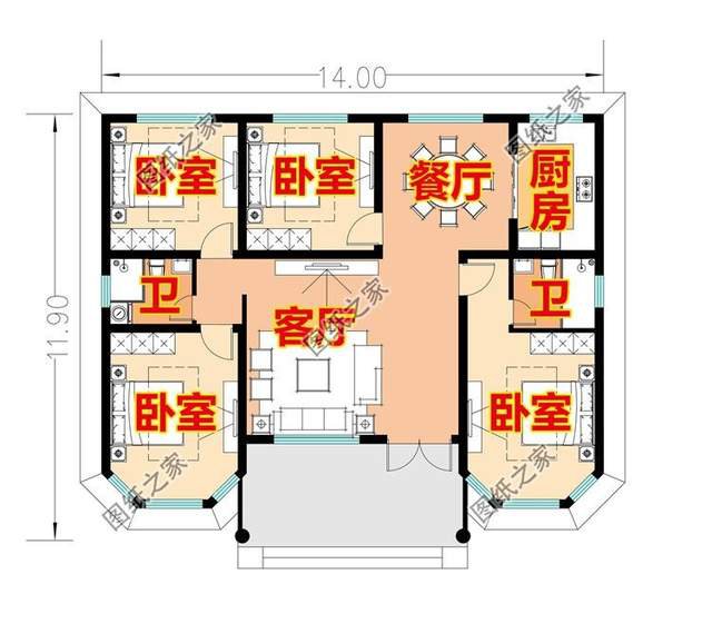 農(nóng)村一層別墅設(shè)計(jì)，簡(jiǎn)單實(shí)用還好看，不容錯(cuò)過(guò)的好戶型